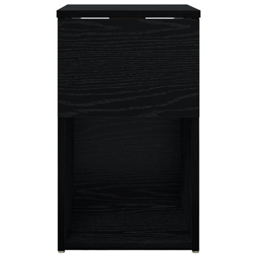 Шкаф за легло 2 pcs Черен дъб 29 х 31,5 х 49 см