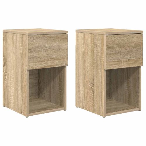 Шкаф за легло 2 pcs Дъб сонома 29 х 31,5 х 49 см