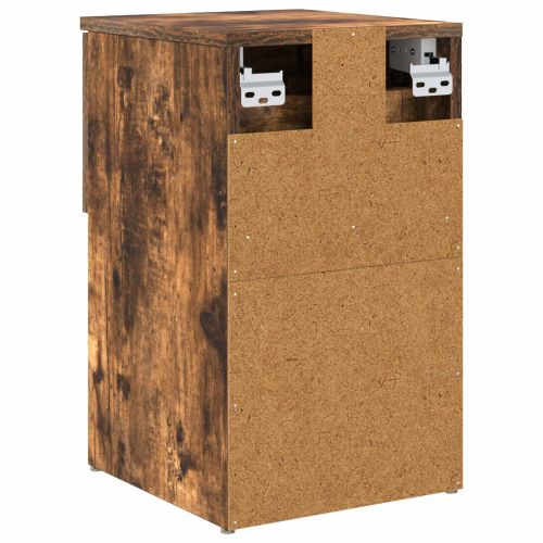 Шкаф за легло 2 pcs Опушен дъб 29 х 31,5 х 49 см