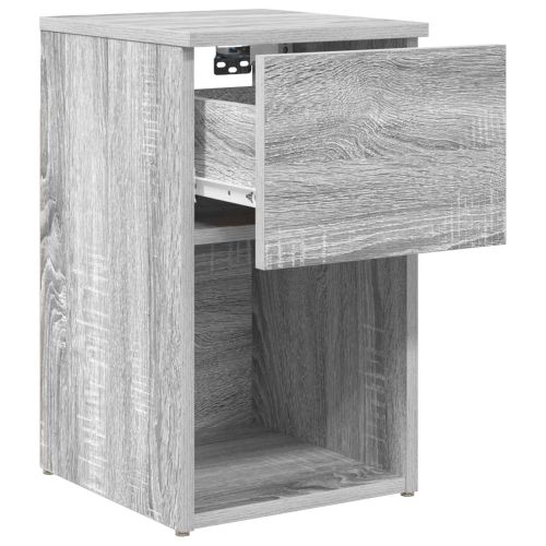 Шкаф за легло 2 pcs Сива сонома 29 х 31,5 х 49 см