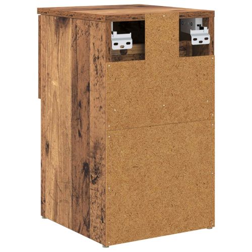 Шкаф за легло 2 pcs Старо дърво 29 х 31,5 х 49 см