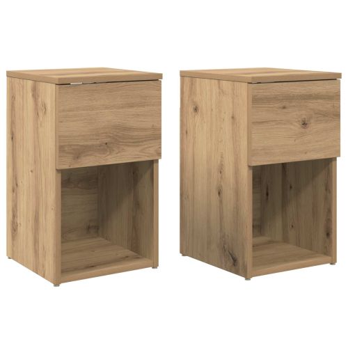 Шкаф за легло 2 pcs Дъб артизан 29 х 31,5 х 49 см
