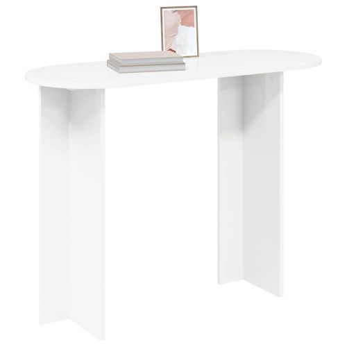 Конзолна маса Бяло 100 x 39,5 x 75 см Инженерна дървесина
