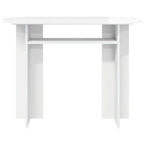 Конзолна маса Бял гланц 100 x 39,5 x 75 см Инженерна дървесина