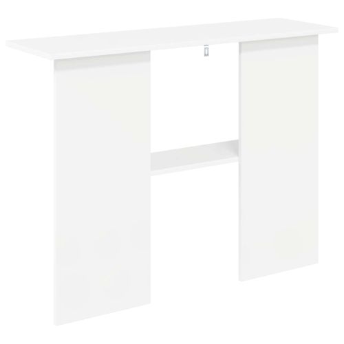 Конзолна маса Бяло 100 x 30 x 75 см Инженерна дървесина