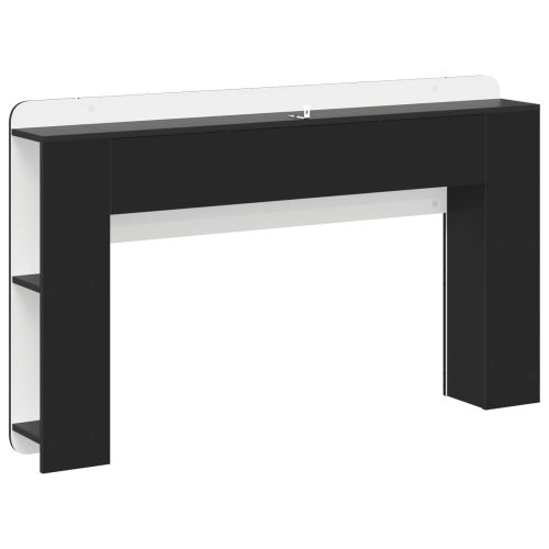 Табла за легло със съхранение Черен 135 x 18,5 x 80 см