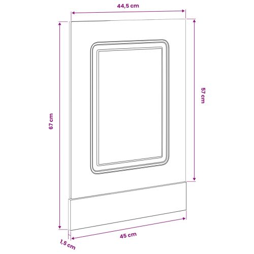 Панел за миялна машина Kalmar Черния дъб 45 x 1,5 x 57 см