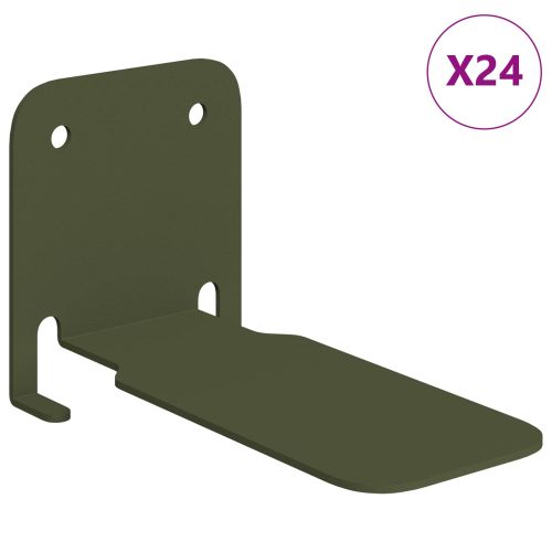 Плаващ рафт с рафт 24 pcs Маслинено зелено 6 x 10,8 x 6,6 см
