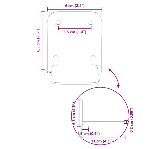 Плаващ рафт с рафт със съхранение 8 pcs Бял 6 x 10,8 x 6,6 см