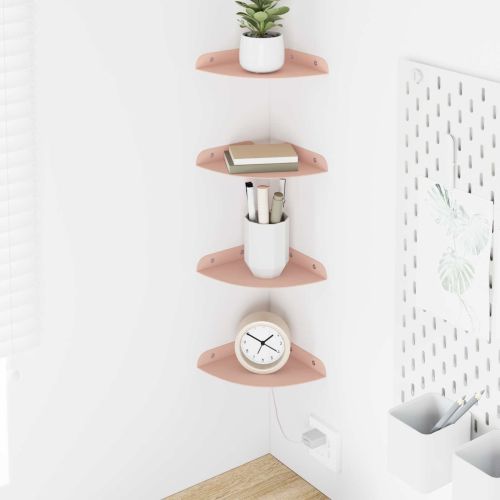 Плаващ рафт с рафт със съхранение 4 pcs Розово 15 x 15 x 2 см