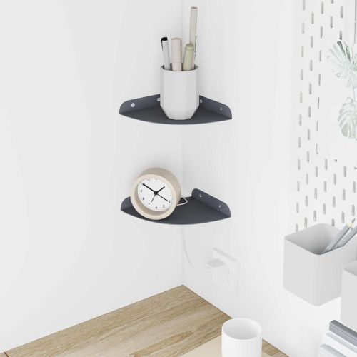Плаващ рафт с рафт със съхранение 2 pcs Антрацит 15 x 15 x 2 см