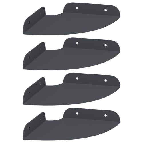 Плаващ рафт с рафт със съхранение 4 pcs Антрацит 15 x 15 x 2 см