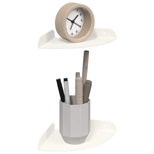 Плаващ рафт с рафт със съхранение 2 pcs Бял 15 x 15 x 2 см