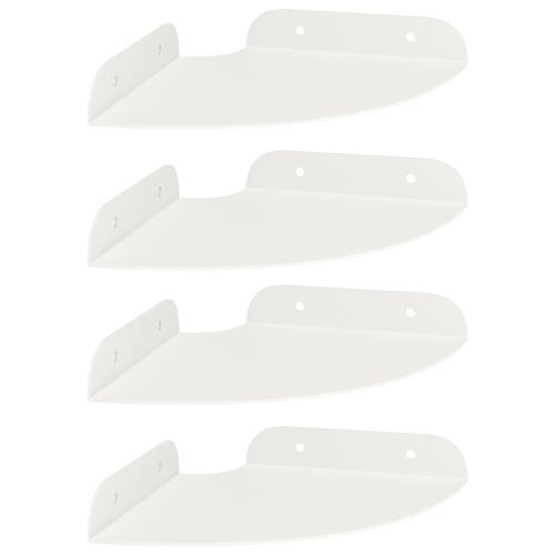 Плаващ рафт с рафт със съхранение 4 pcs Бял 15 x 15 x 2 см