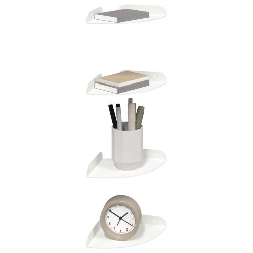 Плаващ рафт с рафт със съхранение 4 pcs Бял 15 x 15 x 2 см