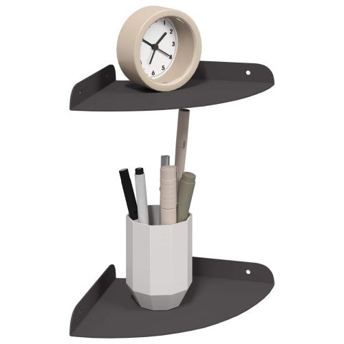 Плаващ рафт с рафт със съхранение 2 pcs Черен 18 x 18 x 2 см