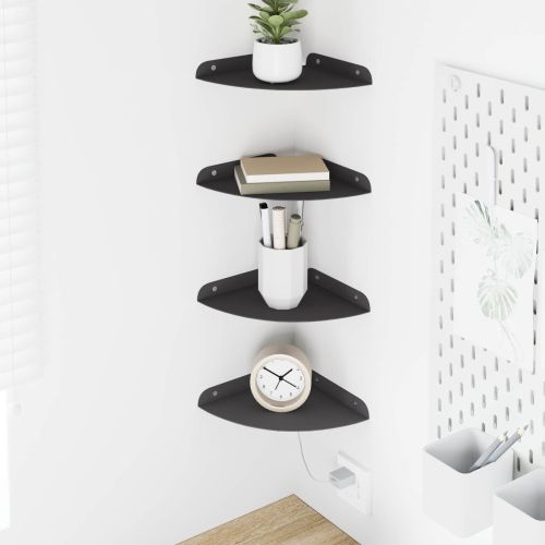 Плаващ рафт с рафт със съхранение 4 pcs Черен 18 x 18 x 2 см