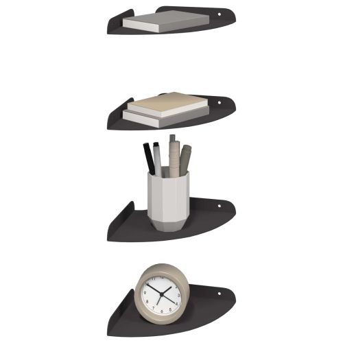 Плаващ рафт с рафт със съхранение 4 pcs Черен 18 x 18 x 2 см