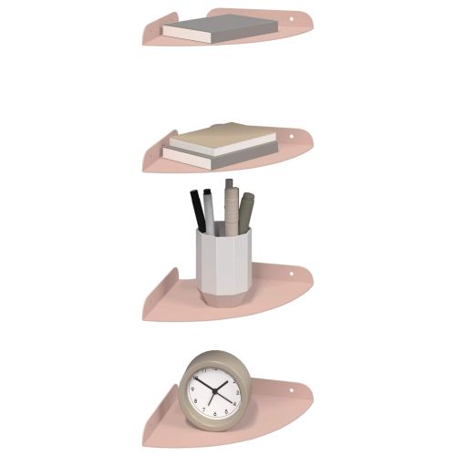 Плаващ рафт с рафт със съхранение 4 pcs Розово 18 x 18 x 2 см
