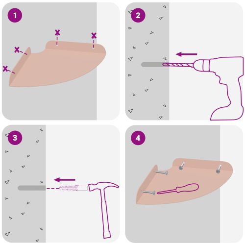 Плаващ рафт с рафт със съхранение 4 pcs Розово 18 x 18 x 2 см