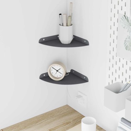 Плаващ рафт с рафт със съхранение 2 pcs Антрацит 18 x 18 x 2 см