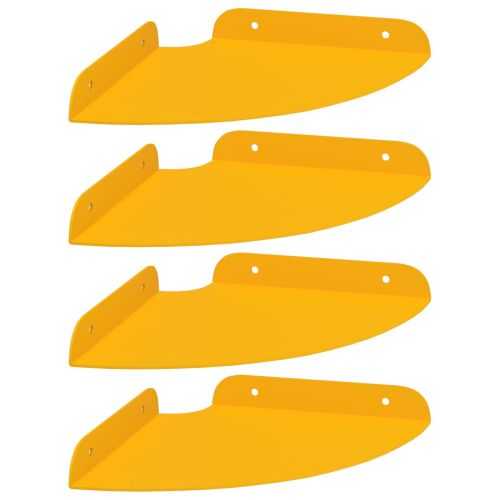 Плаващ рафт с рафт 4 pcs Горчично жълто 18 x 18 x 2 см