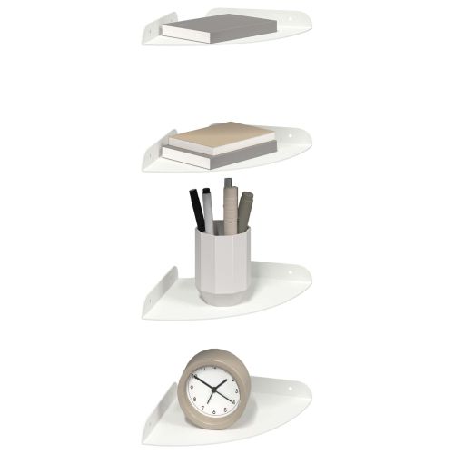 Плаващ рафт с рафт със съхранение 4 pcs Бял 18 x 18 x 2 см