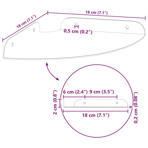 Плаващ рафт с рафт със съхранение 4 pcs Бял 18 x 18 x 2 см
