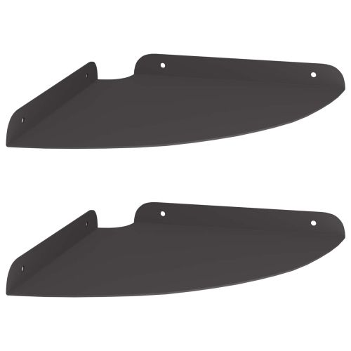 Плаващ рафт за ъгъл с рафт 2 pcs Черен 24 x 24 x 2 см