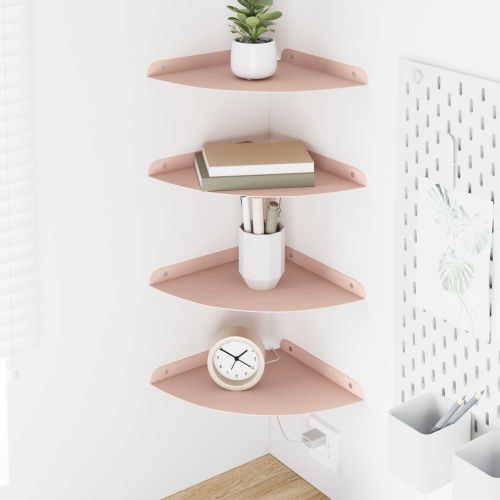 Плаващ рафт с рафт със съхранение 4 pcs Розово 24 x 24 x 2 см