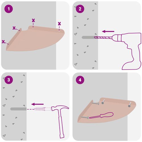 Плаващ рафт с рафт със съхранение 4 pcs Розово 24 x 24 x 2 см