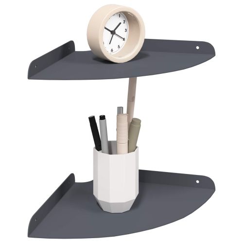 Плаващ рафт с рафт със съхранение 2 pcs Антрацит 24 x 24 x 2 см