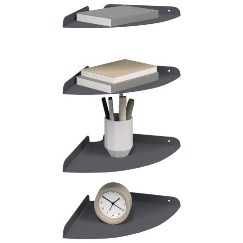 Плаващ рафт с рафт 4 pcs Антрацит 24 x 24 x 2,3 см