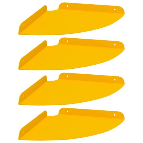 Плаващ рафт с рафт 4 pcs Горчично жълто 24 x 24 x 2 см