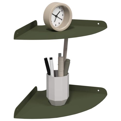 Плаващ рафт с рафт 2 pcs Маслинено зелено 24 x 24 x 2 см