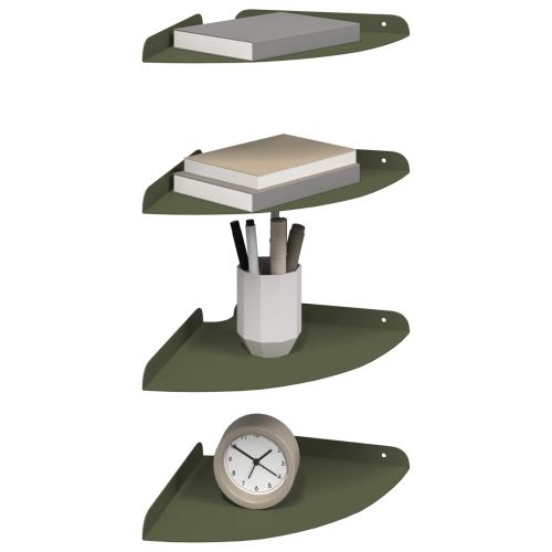 Плаващ рафт с рафт 4 pcs Маслинено зелено 24 x 24 x 2 см