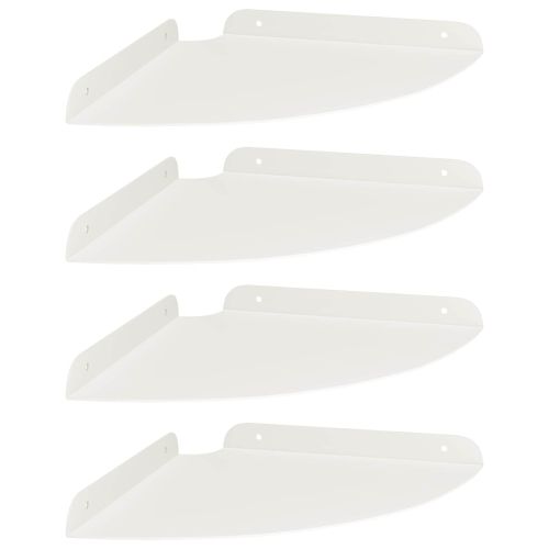 Плаващ рафт с рафт със съхранение 4 pcs Бял 24 x 24 x 2 см