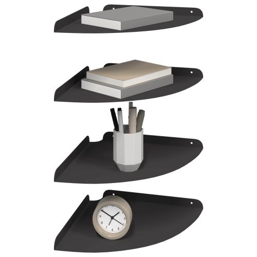 Плаващ рафт с рафт със съхранение 4 pcs Черен 30 x 30 x 2 см