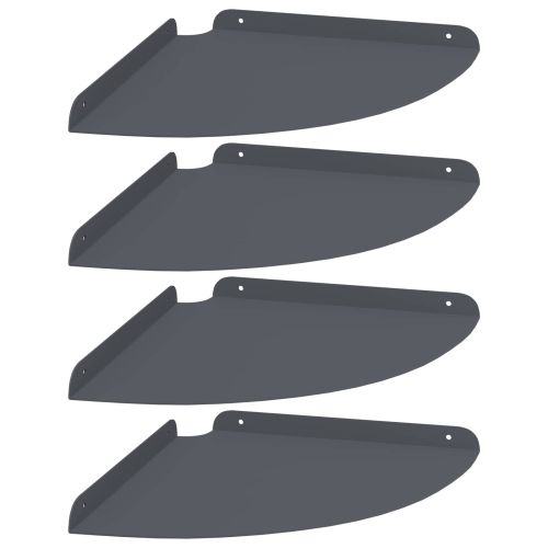 Плаващ рафт с рафт със съхранение 4 pcs Антрацит 30 x 30 x 2 см