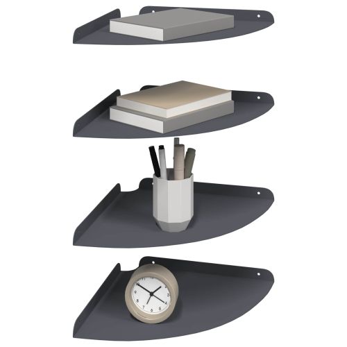 Плаващ рафт с рафт със съхранение 4 pcs Антрацит 30 x 30 x 2 см