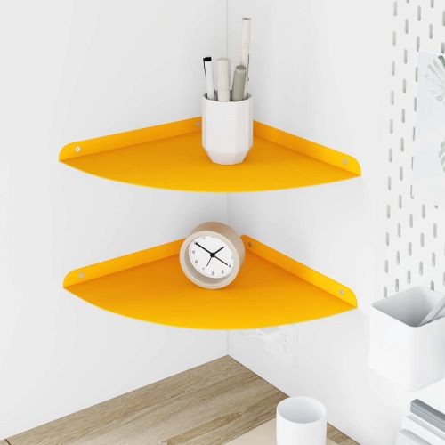Плаващ рафт с рафт 2 pcs Горчично жълто 30 x 30 x 2 см