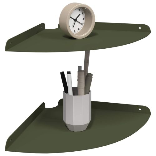 Плаващ рафт с рафт 2 pcs Маслинено зелено 30 x 30 x 2 см