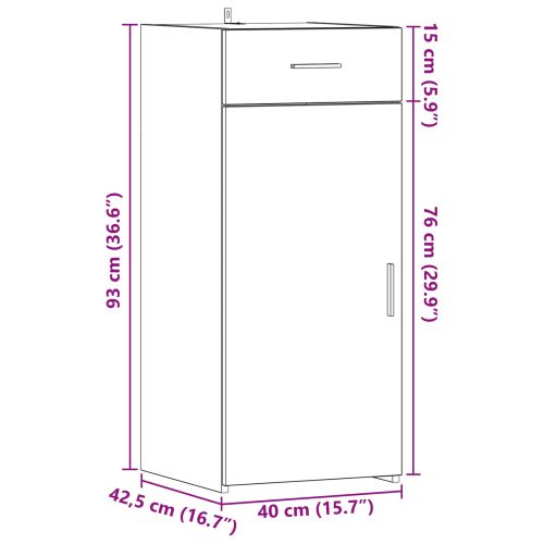Шкаф за съхранение с чекмедже Старо дърво 40 x 42,5 x 93 см