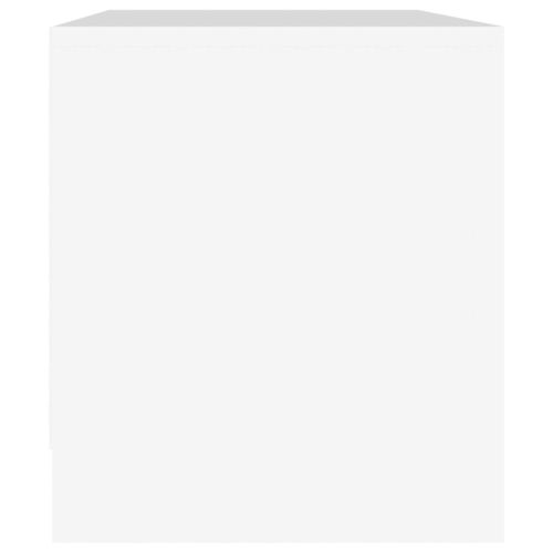 ТВ шкаф, бял, 90x35x40 см, инженерно дърво