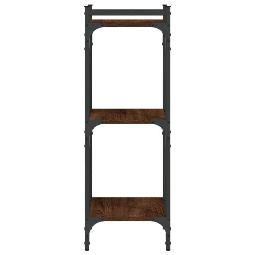 Библиотека 3 рафта кафяв дъб 40x30x86 см инженерно дърво