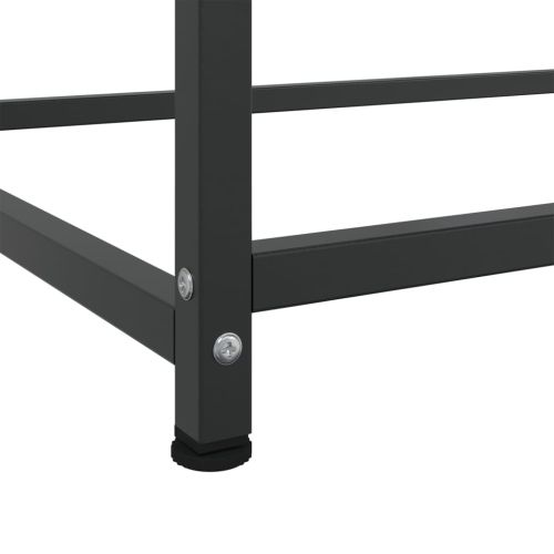 Висок шкаф, черен, 100,5x39x107 см, стомана