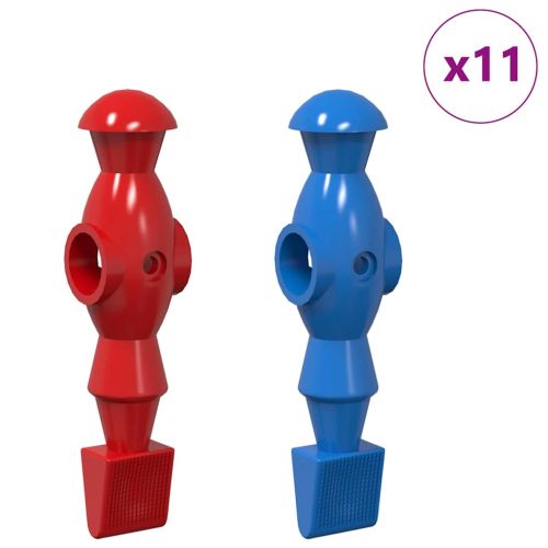 Играчите на масата за футбол 22 pcs Син и Червен ПП