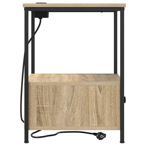 Нощен шкаф 2 pcs Сонома дъб 42 x 41 x 56 см Инженерно дърво