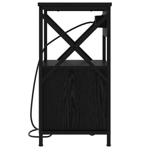 Нощен шкаф 2 pcs Черния дъб 40 x 31 x 60 см Инженерно дърво
