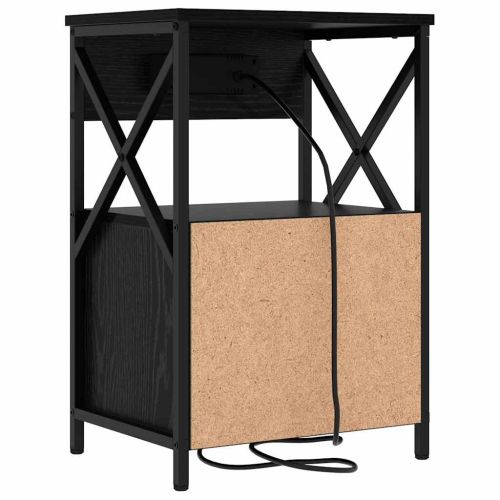 Нощен шкаф 2 pcs Черния дъб 40 x 31 x 60 см Инженерно дърво